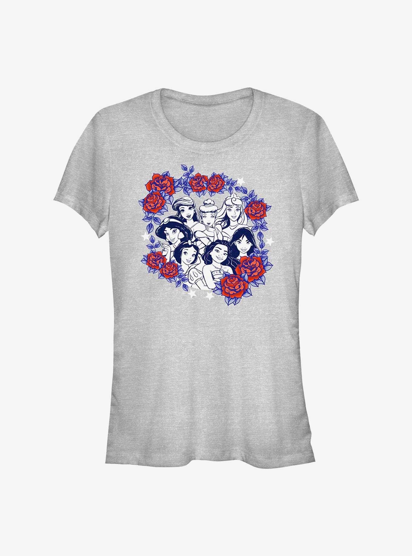 Disney Princesses Rose Badge Girls T-Shirt, , hi-res