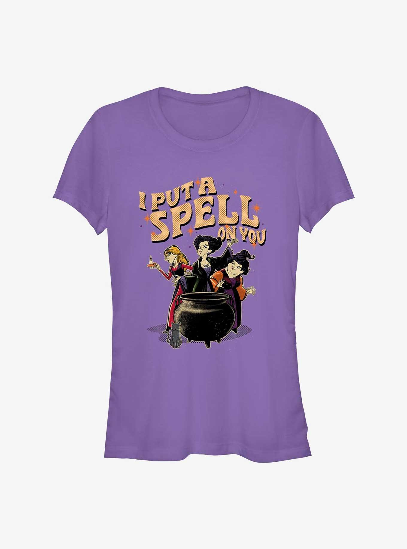 Disney Hocus Pocus Sanderson Sisters Cauldron Spell Girls T-Shirt, PURPLE, hi-res