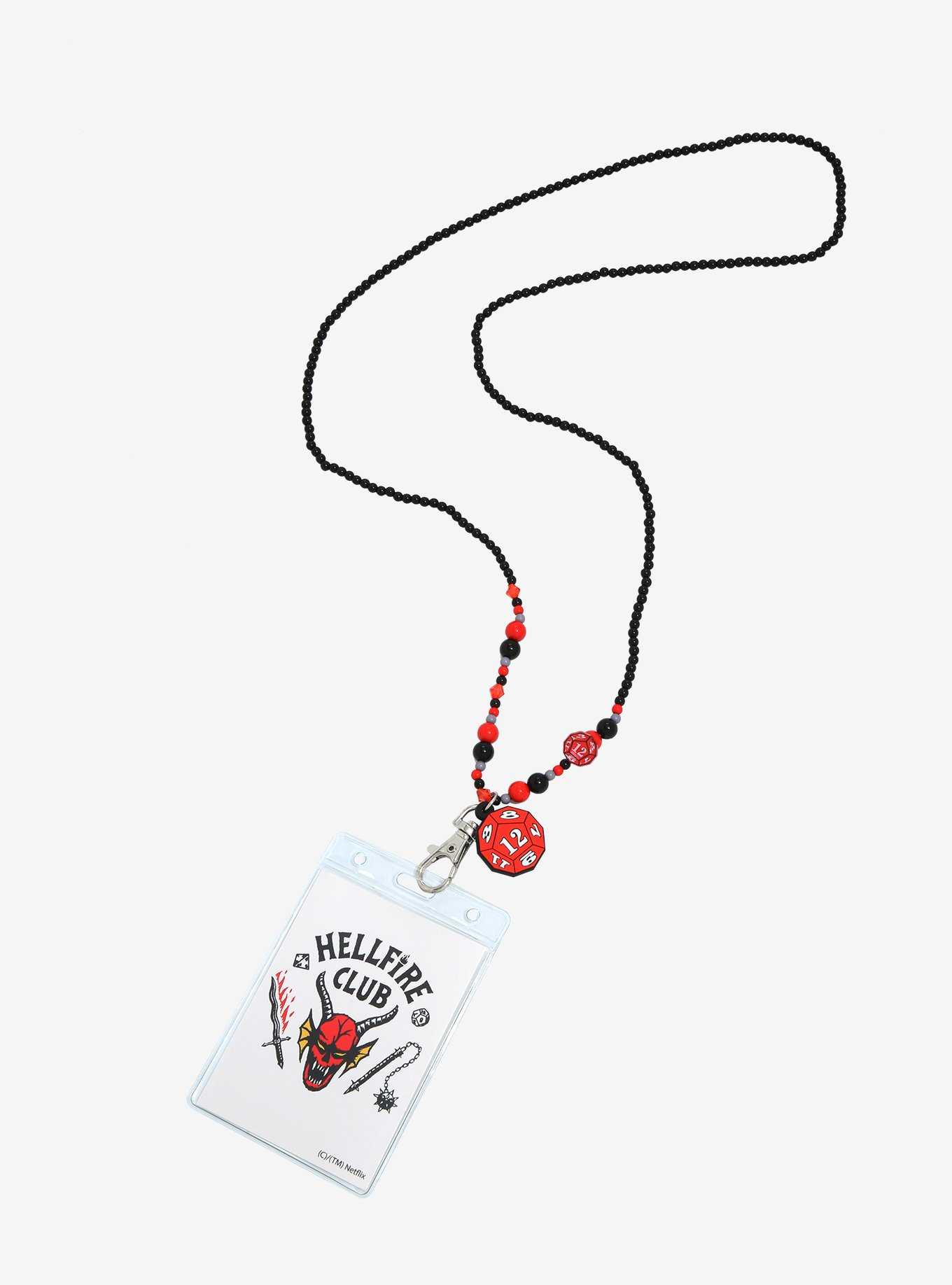 Stranger Things Hellfire Club Beaded Lanyard - BoxLunch Exclusive, , hi-res