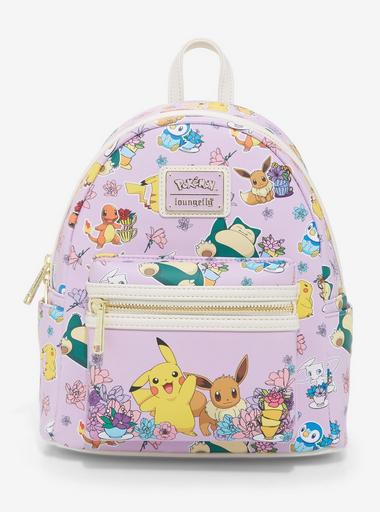 Loungefly Pokemon Floral Teacups Allover Print Mini Backpack