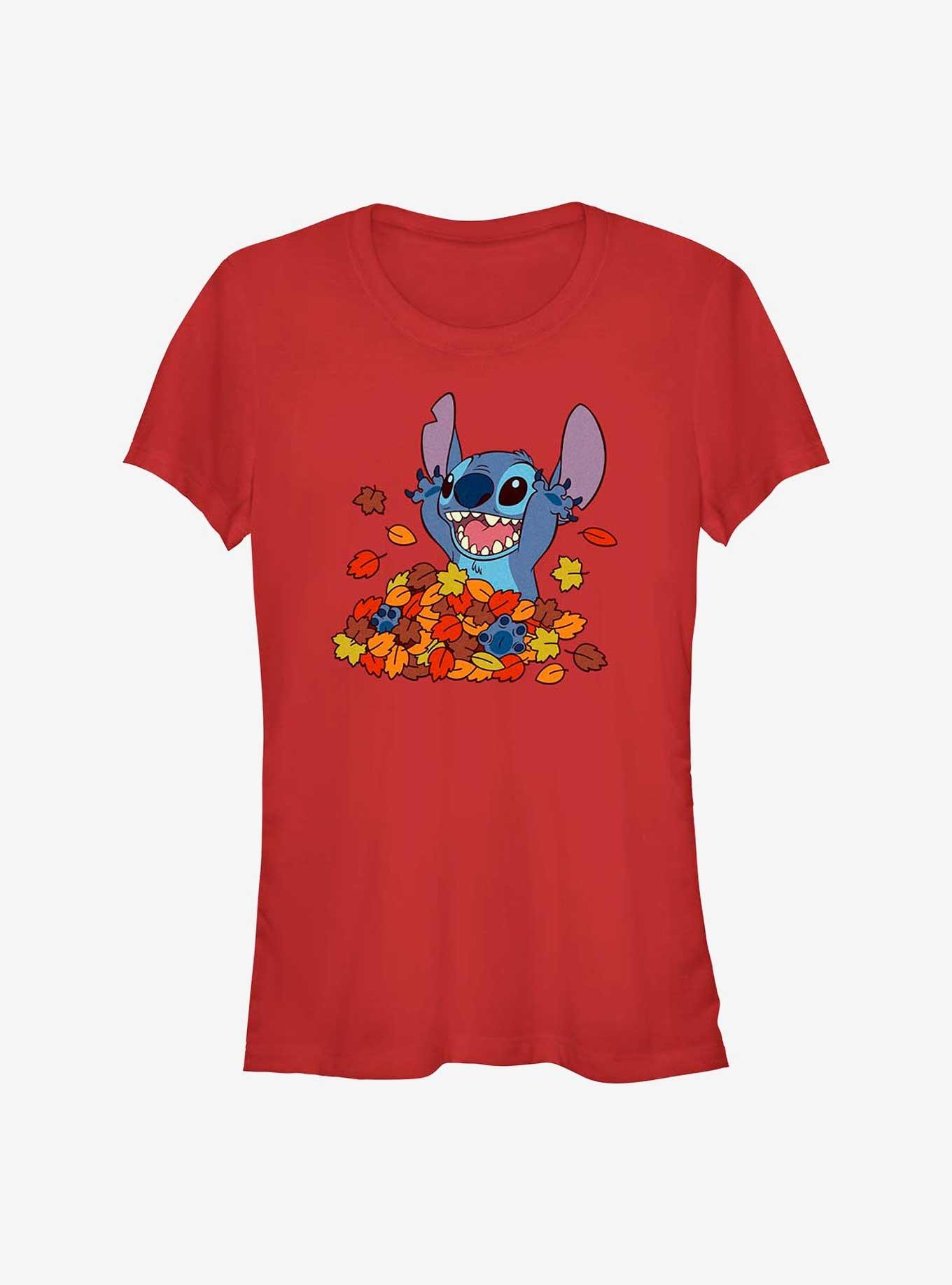 Disney Lilo & Stitch Leaf Pile Girls T-Shirt, , hi-res