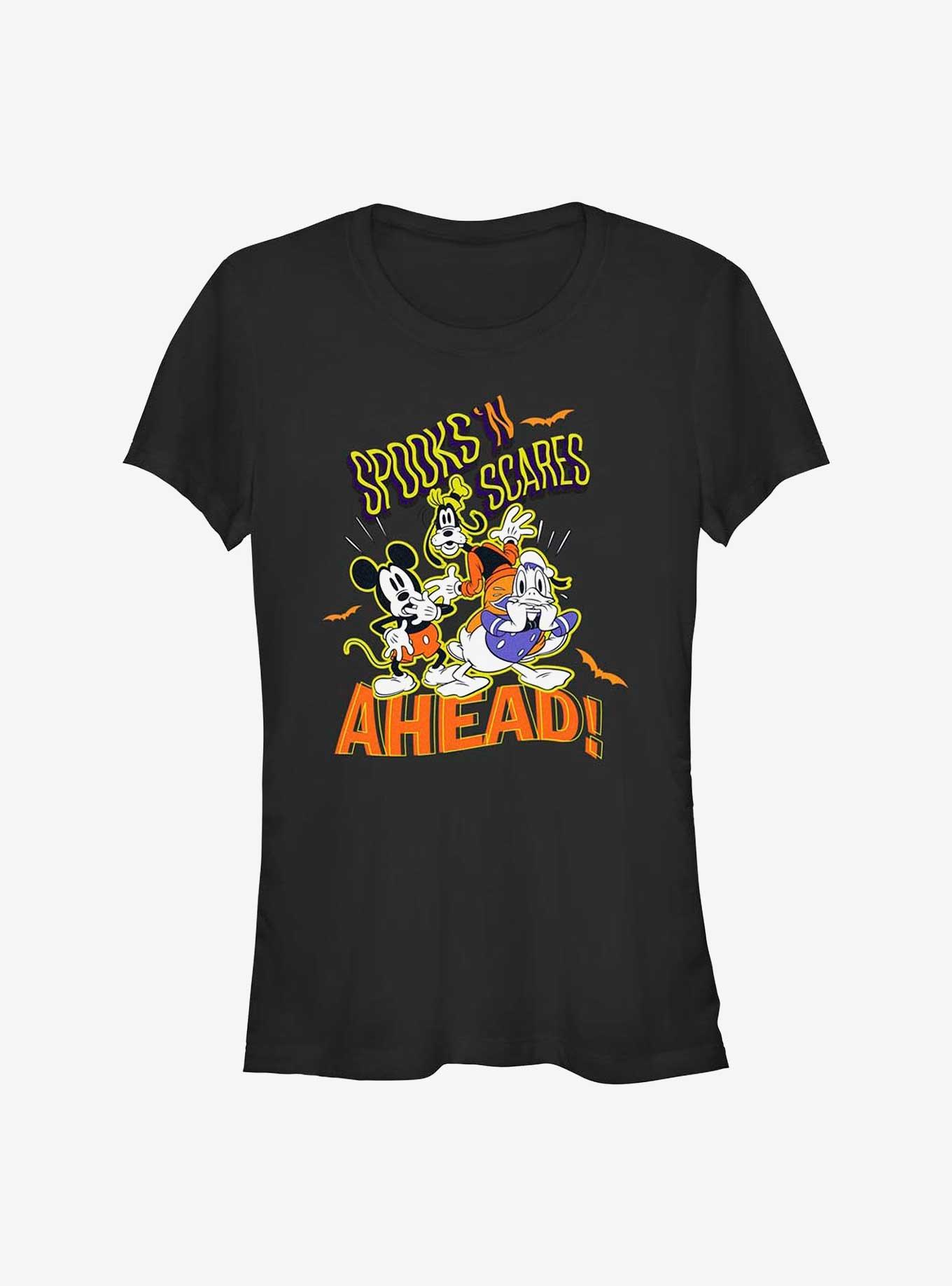 Disney Mickey Mouse Spooks n' Scares Girls T-Shirt, BLACK, hi-res