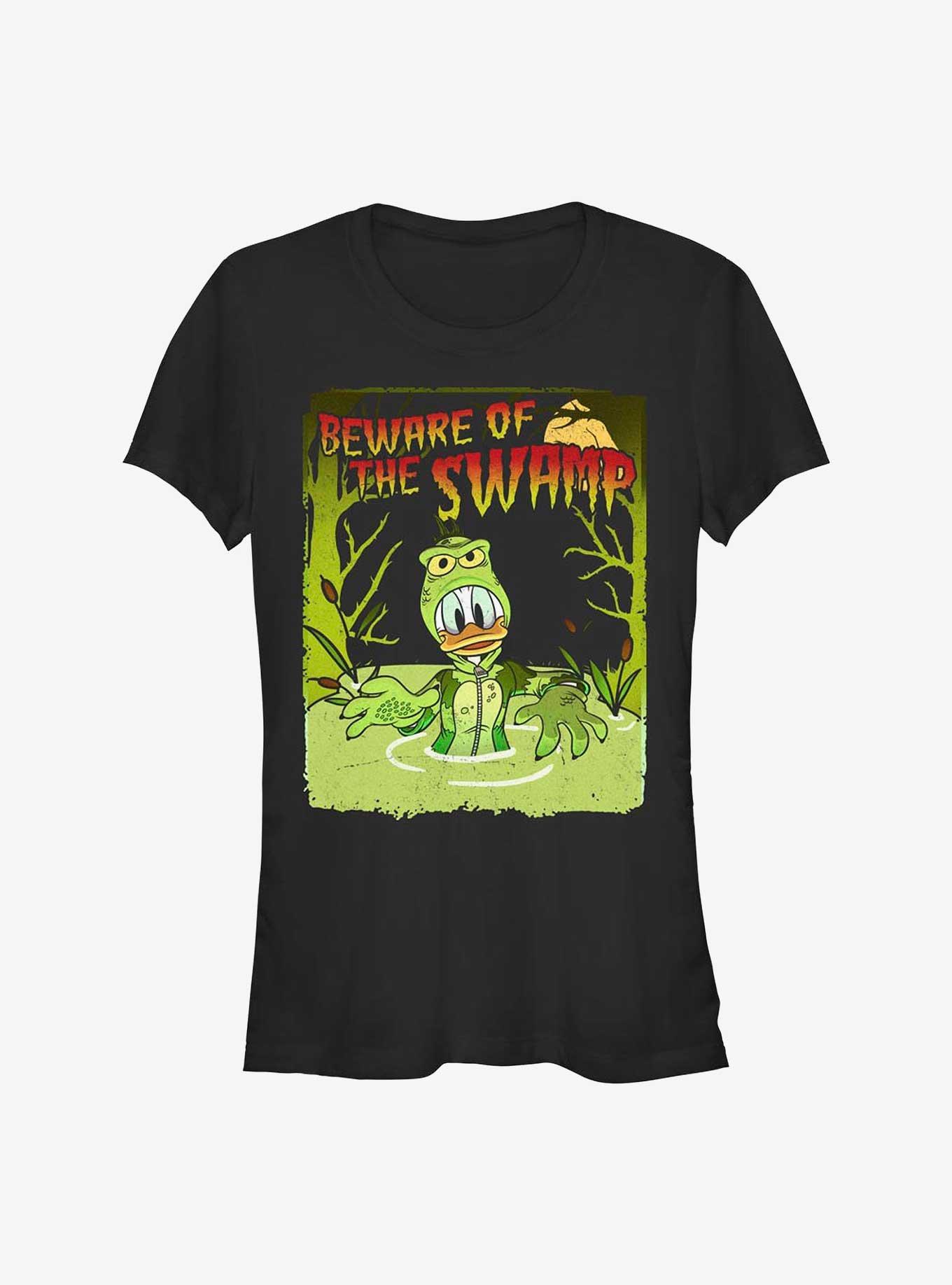 Disney Mickey Mouse Swamp Donald Poster Girls T-Shirt, BLACK, hi-res