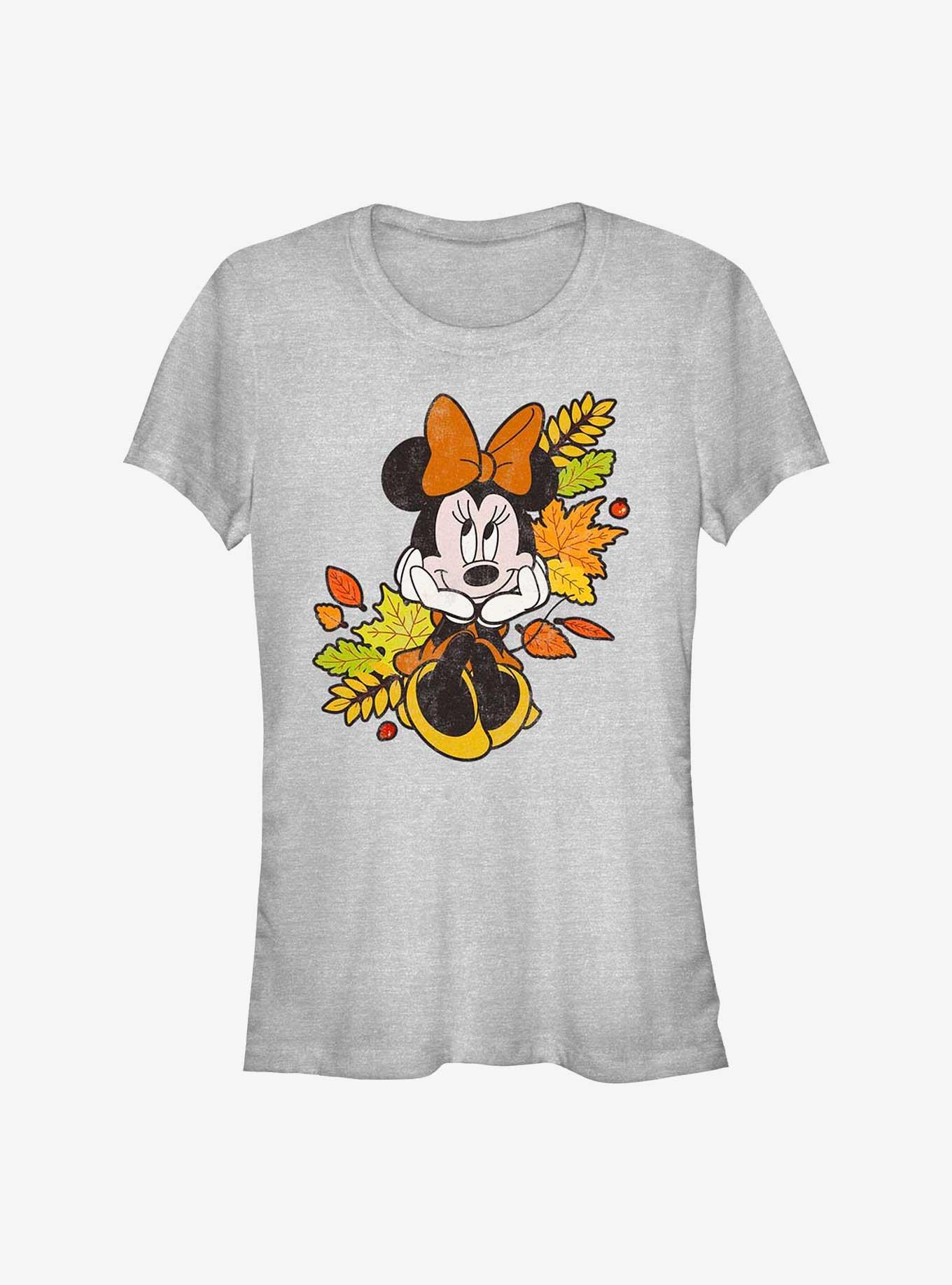 Disney Minnie Mouse Fall Leaves Girls T-Shirt, ATH HTR, hi-res