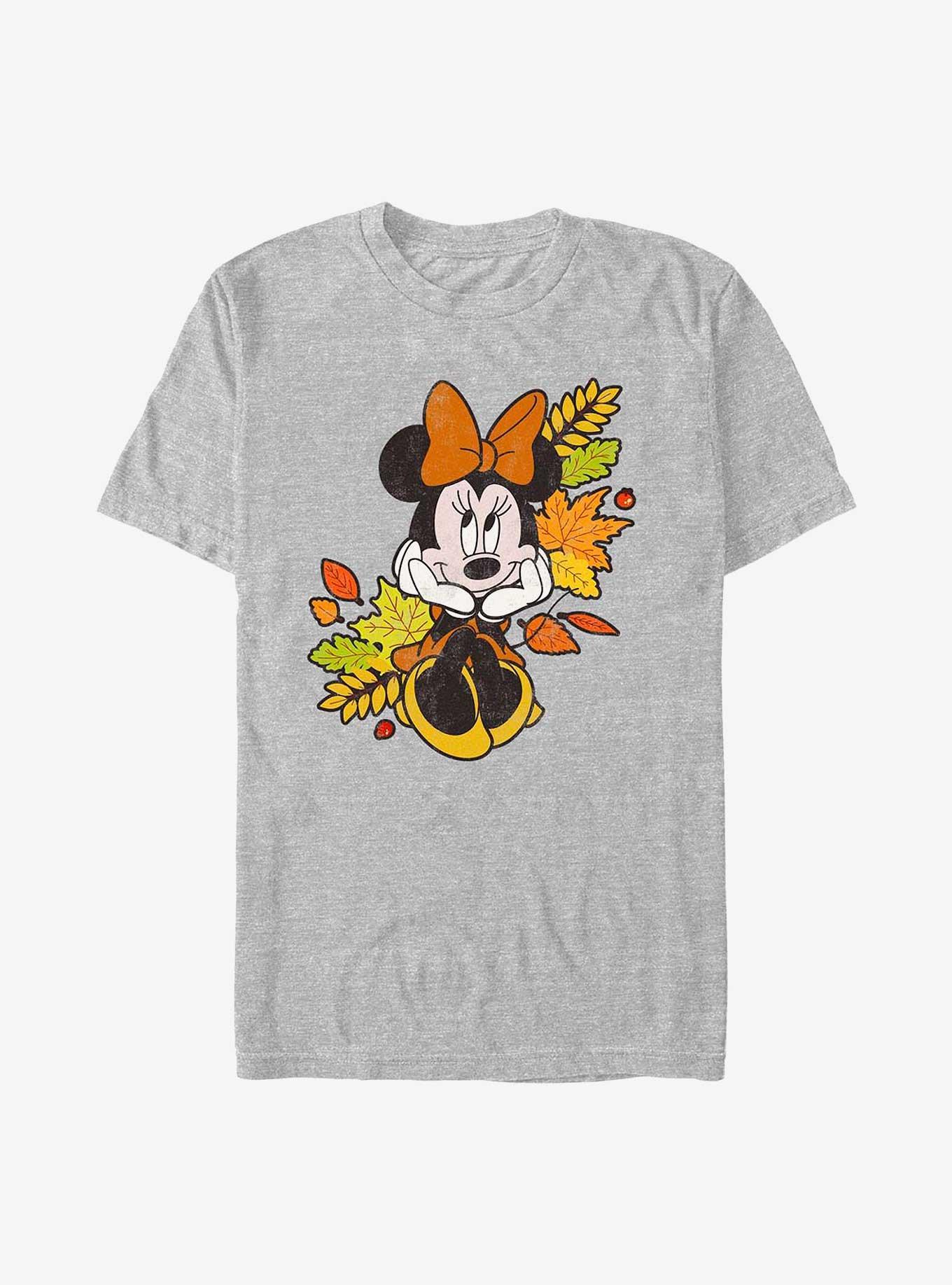 Disney Minnie Mouse Fall Leaves T-Shirt, ATH HTR, hi-res
