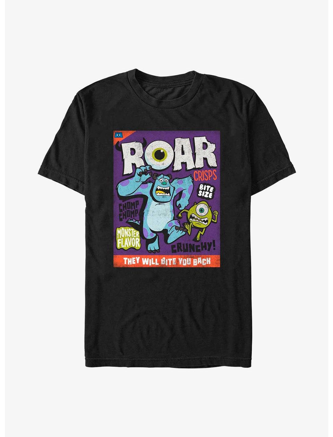 Disney Pixar Monsters University Mike and Sulley Roar Crisps T-Shirt, BLACK, hi-res