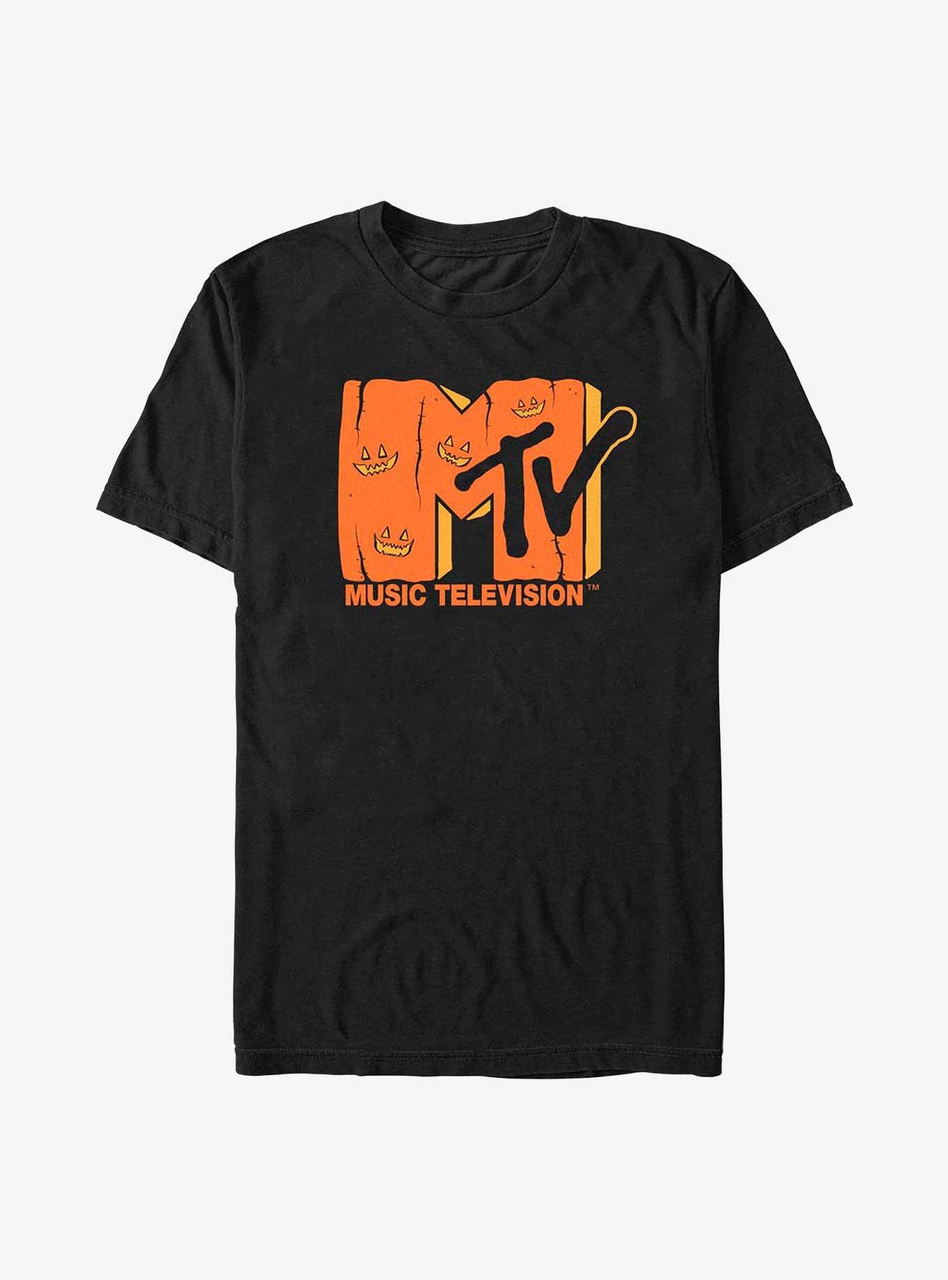 MTV Jack-O'-Lantern Logo T-Shirt, BLACK, hi-res