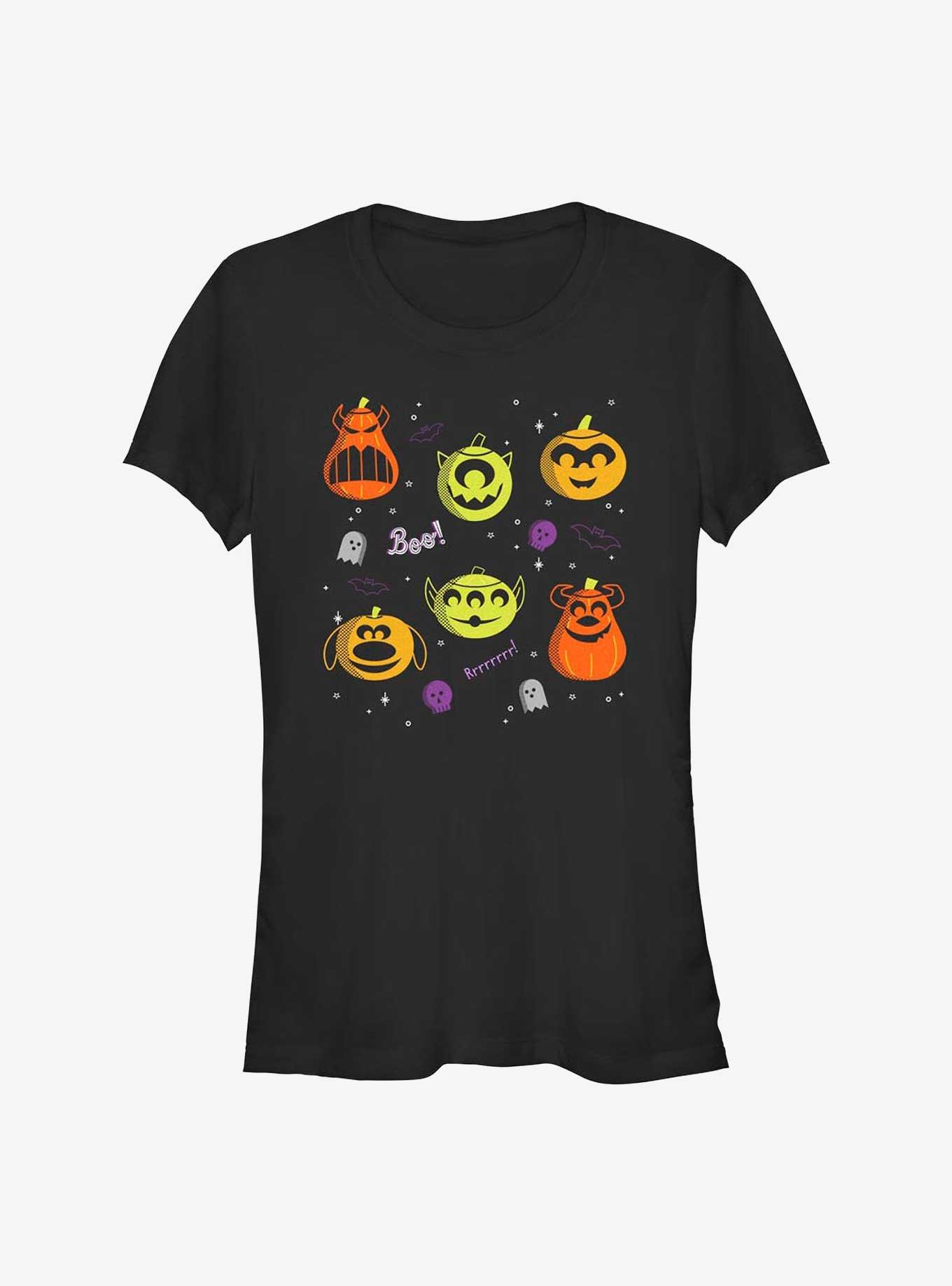 Pixar Pumpkin Characters Girls T-Shirt, BLACK, hi-res
