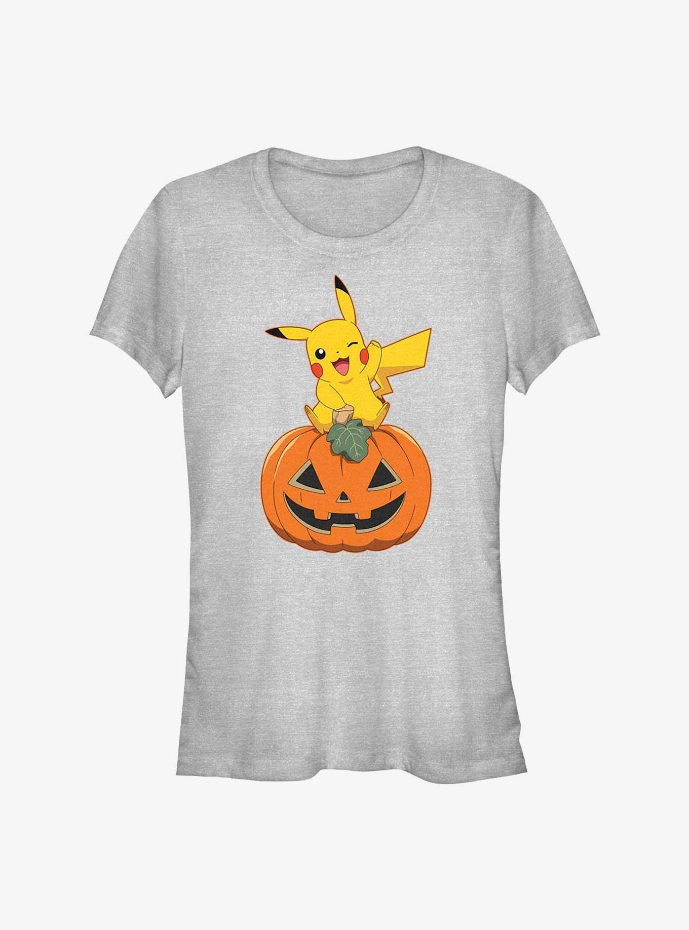 Pokemon Pikachu Pumpkin Girls T-Shirt, ATH HTR, hi-res