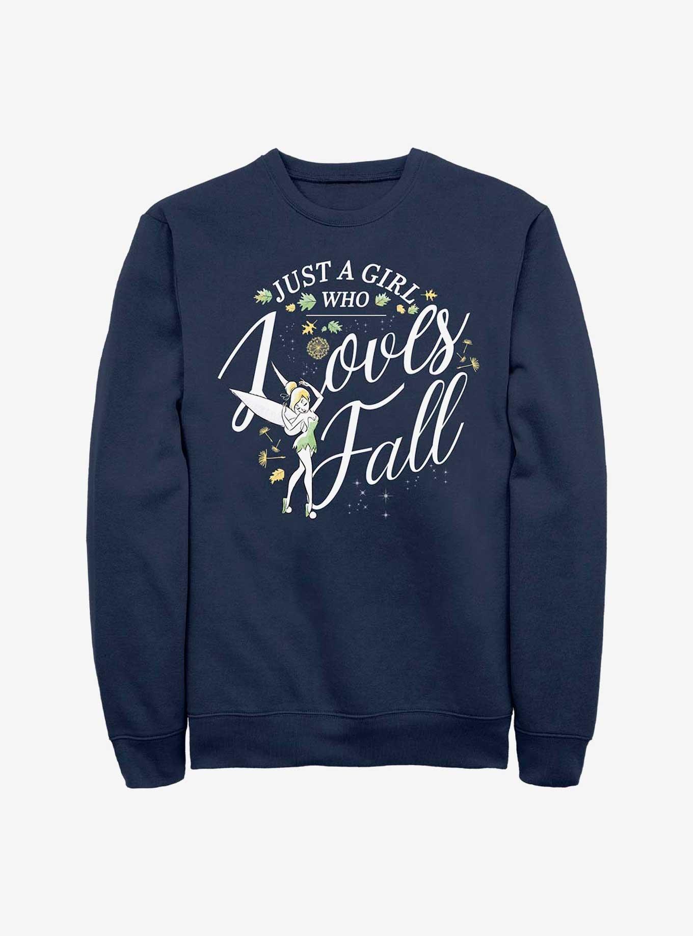 Disney Tinker Bell Tink Loves Fall Sweatshirt, NAVY, hi-res