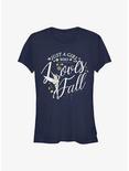 Disney Tinker Bell Tink Loves Fall Girls T-Shirt, NAVY, hi-res