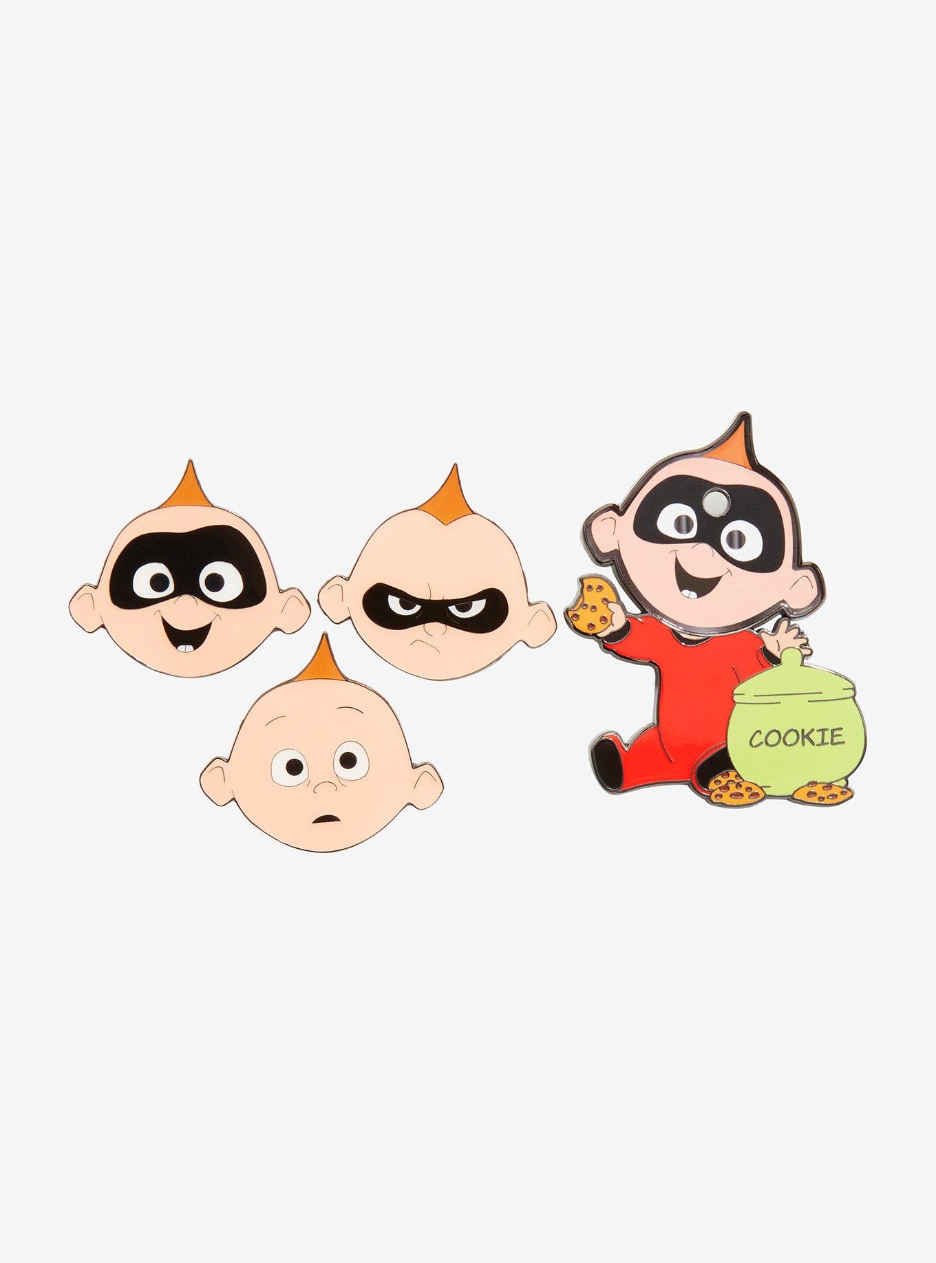 Loungefly Disney Pixar The Incredibles Jack-Jack Interchangeable Face Enamel Pin Set, , hi-res