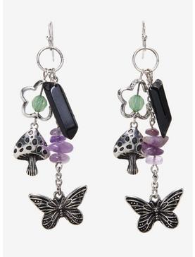 Grunge Forest Mushroom Butterfly Earrings, , hi-res