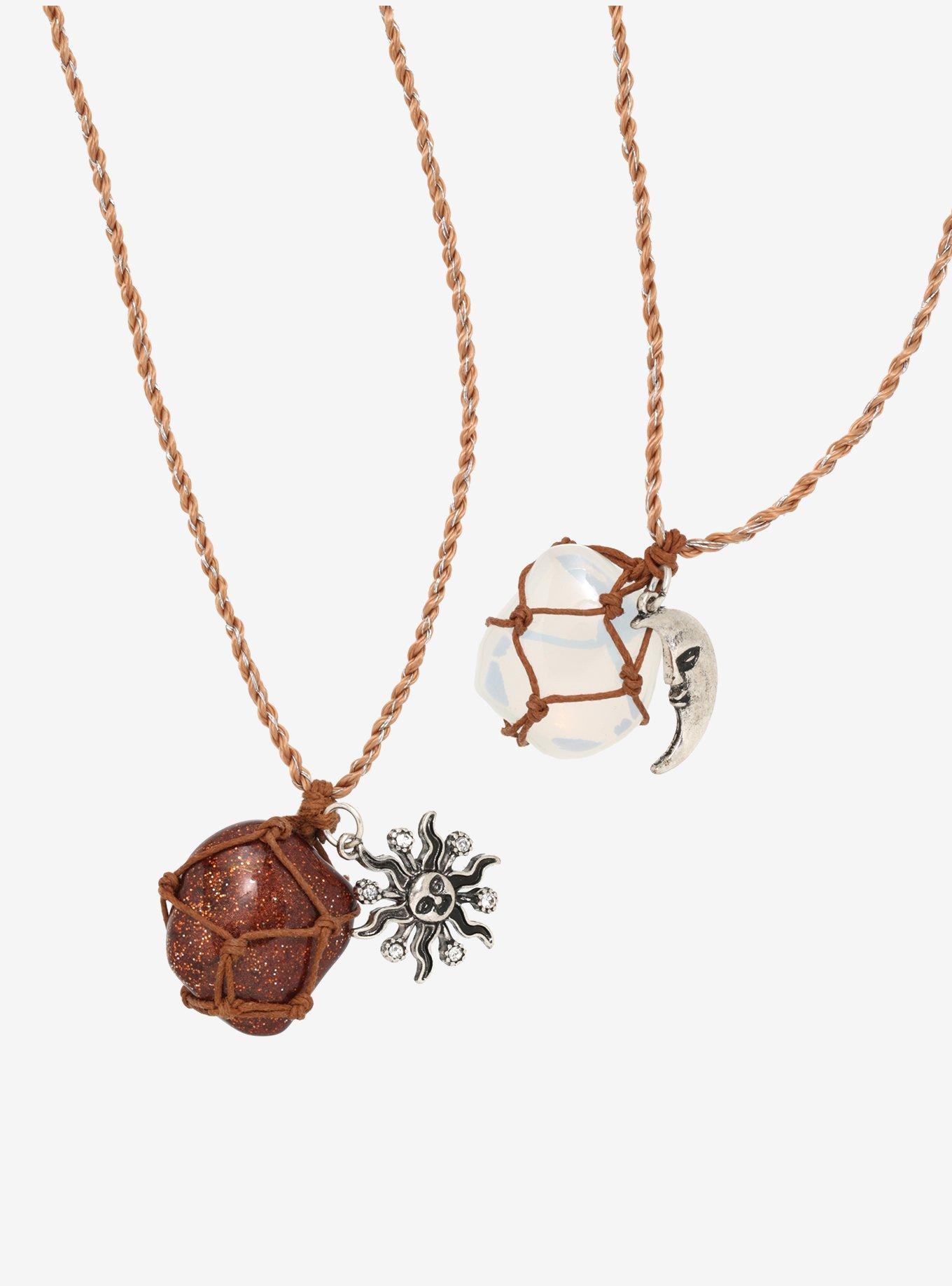 Celestial Earth Stone Best Friend Cord Necklace Set, , hi-res