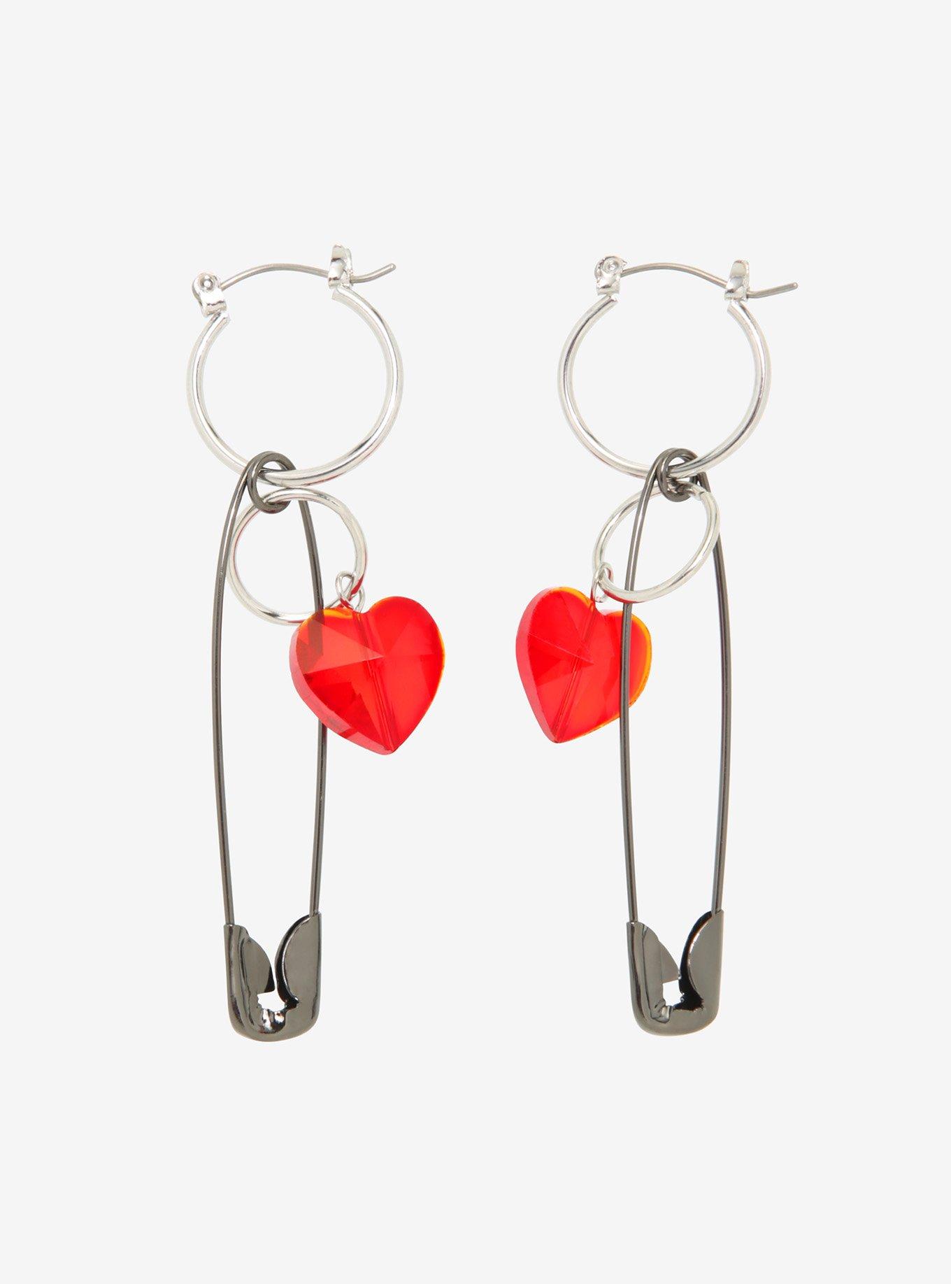 Safety pin earrings hot on sale topic