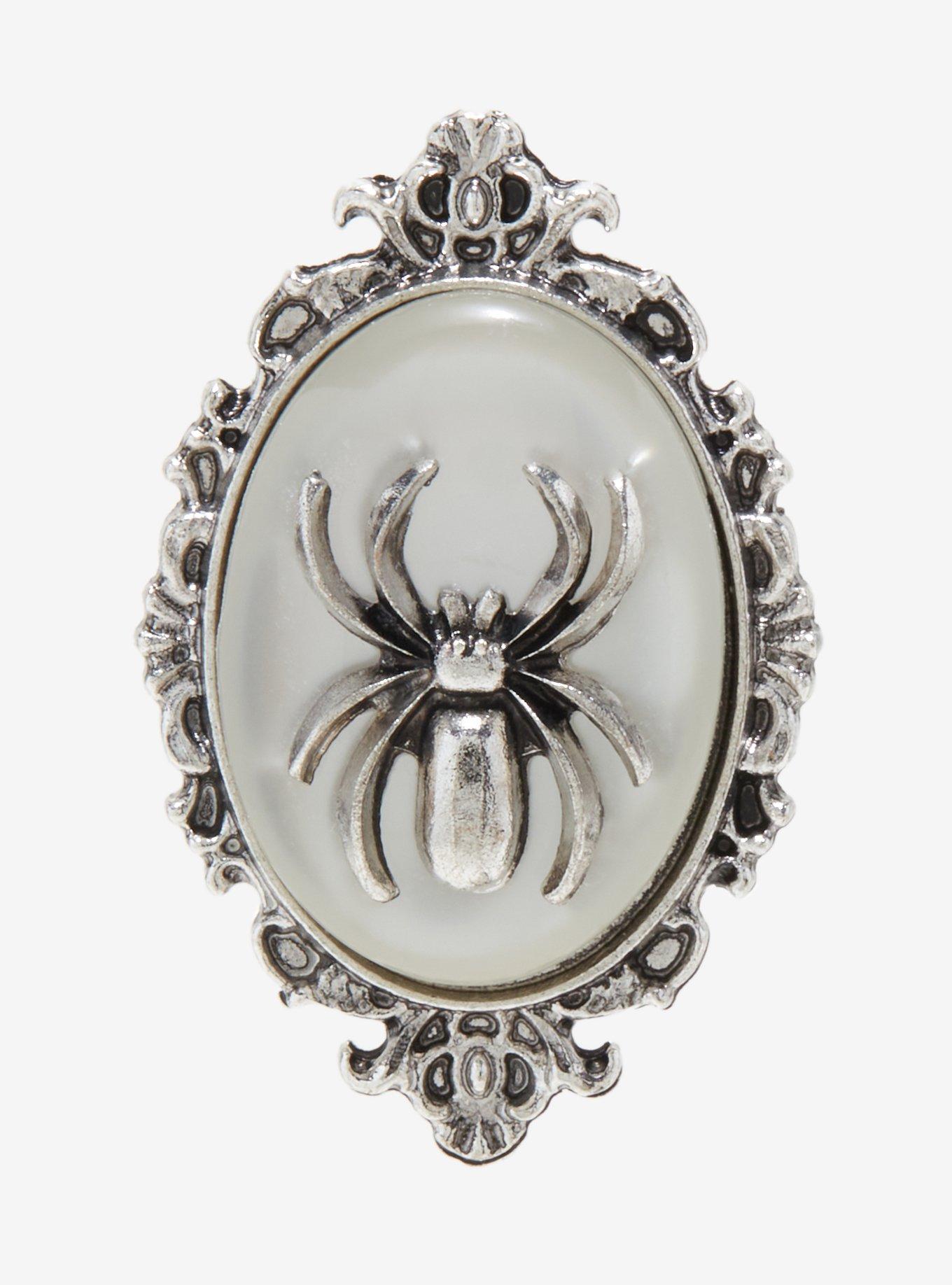 Spider Opalescent Gem Cameo Ring, , hi-res