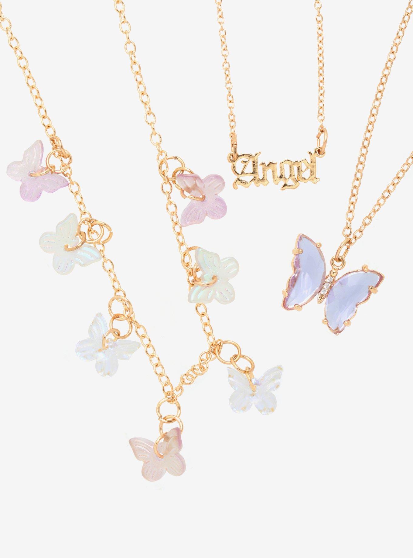 Butterfly Angel Necklace Set | Hot Topic
