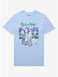 Rick & Morty Family Portrait T-Shirt - BoxLunch Exclusive, LIGHT BLUE, hi-res