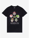 Nintendo Super Mario Character Portraits Kanji T-Shirt - BoxLunch Exclusive , BLACK, hi-res
