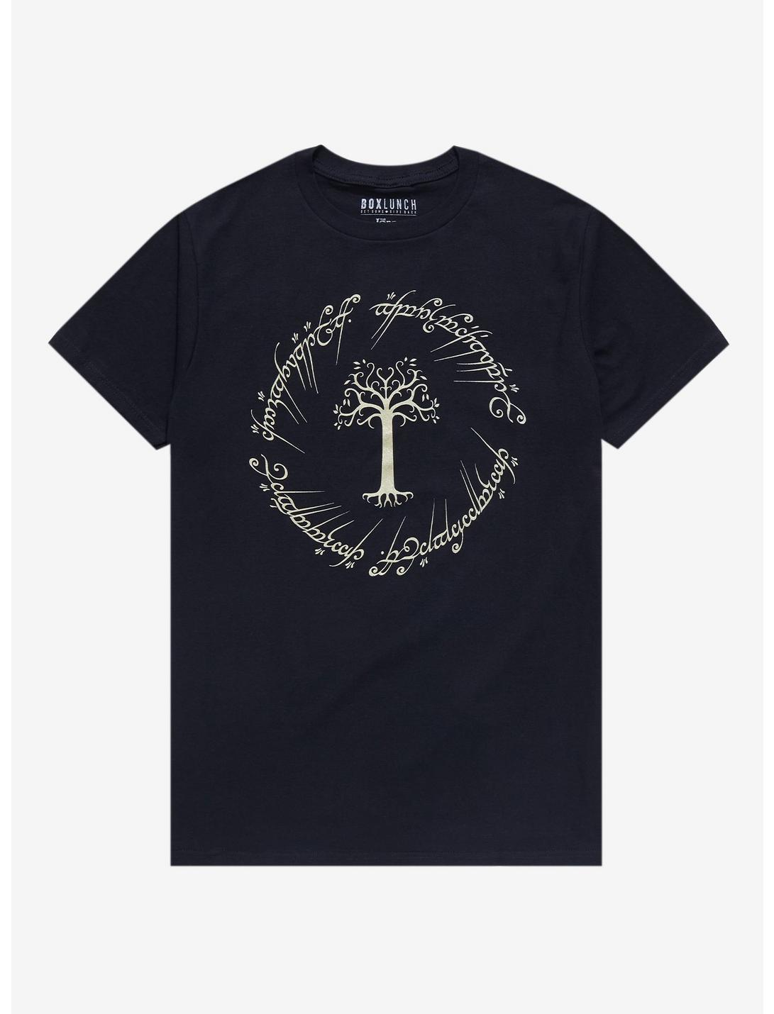 The Lord of the Rings Tree of Gondor T-Shirt - BoxLunch Exclusive, BLACK, hi-res