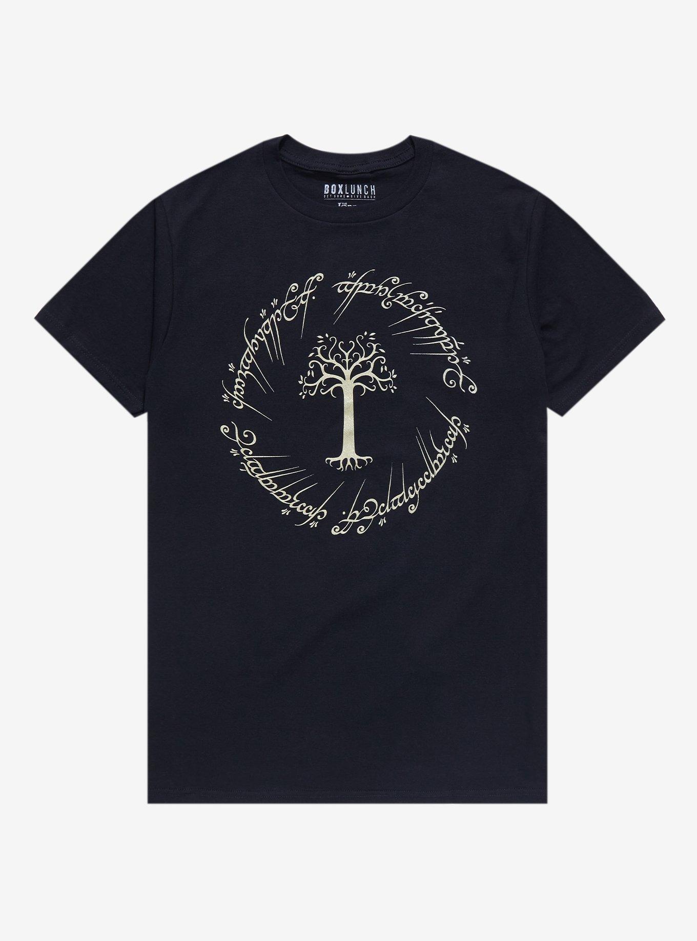 The Lord of the Rings Tree of Gondor T-Shirt - BoxLunch Exclusive, BLACK, hi-res