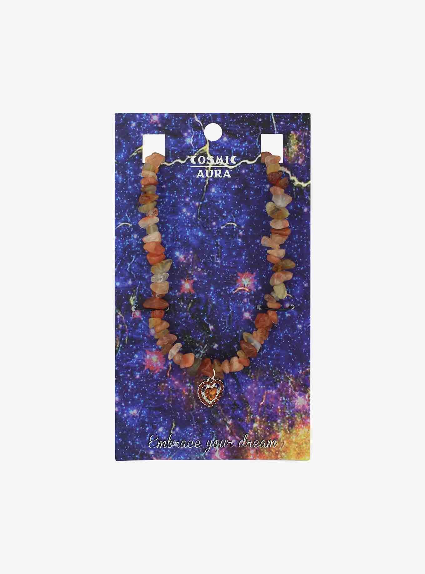Earth Stone Heart Crystal Necklace, , hi-res