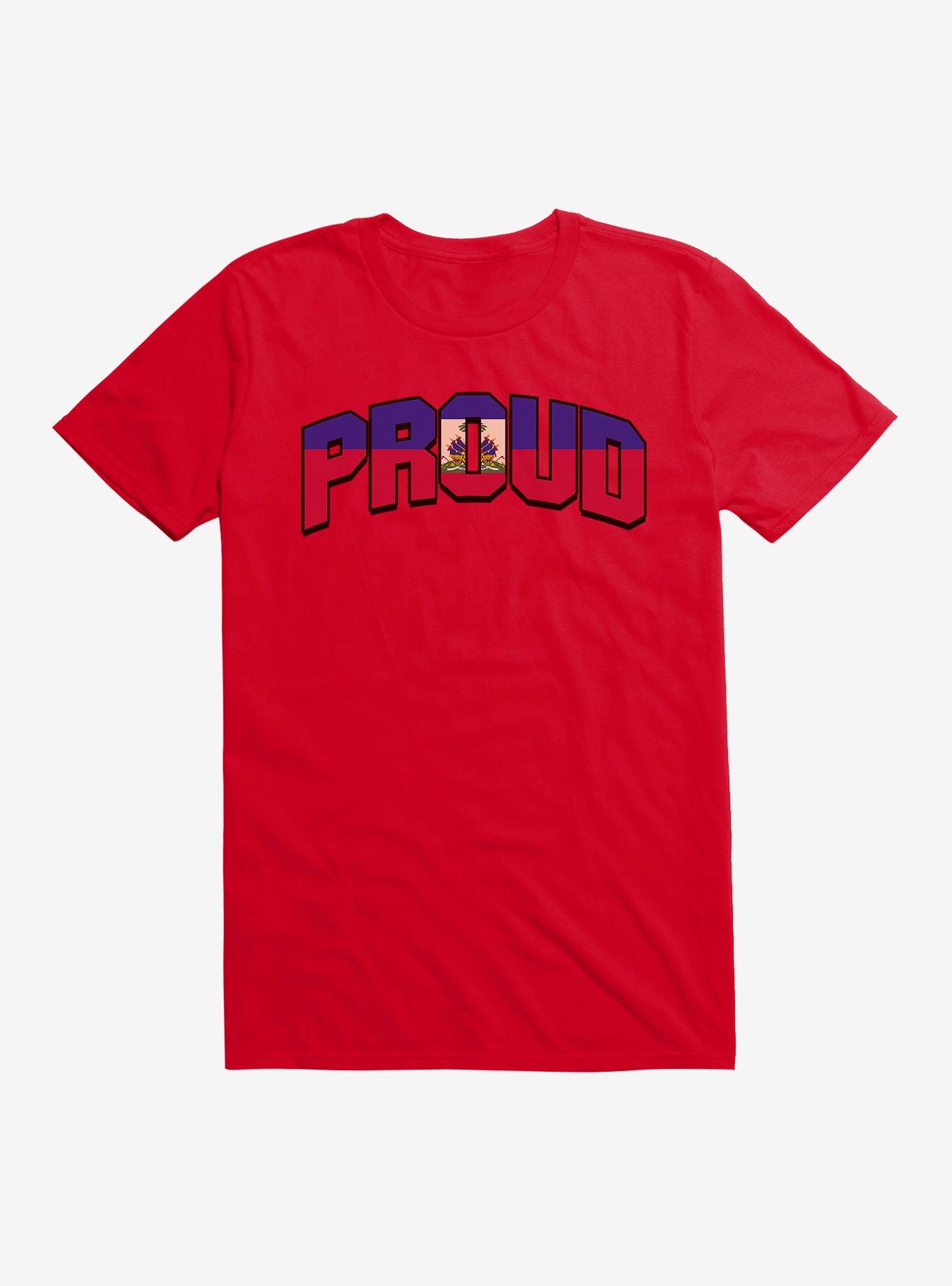 Haiti Flag T-Shirt, RED, hi-res