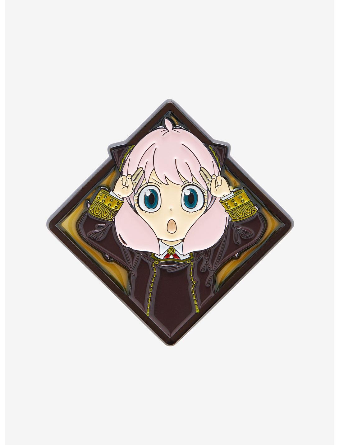 Spy x Family Anya Stained Glass Diamond Portrait Enamel Pin - BoxLunch Exclusive, , hi-res