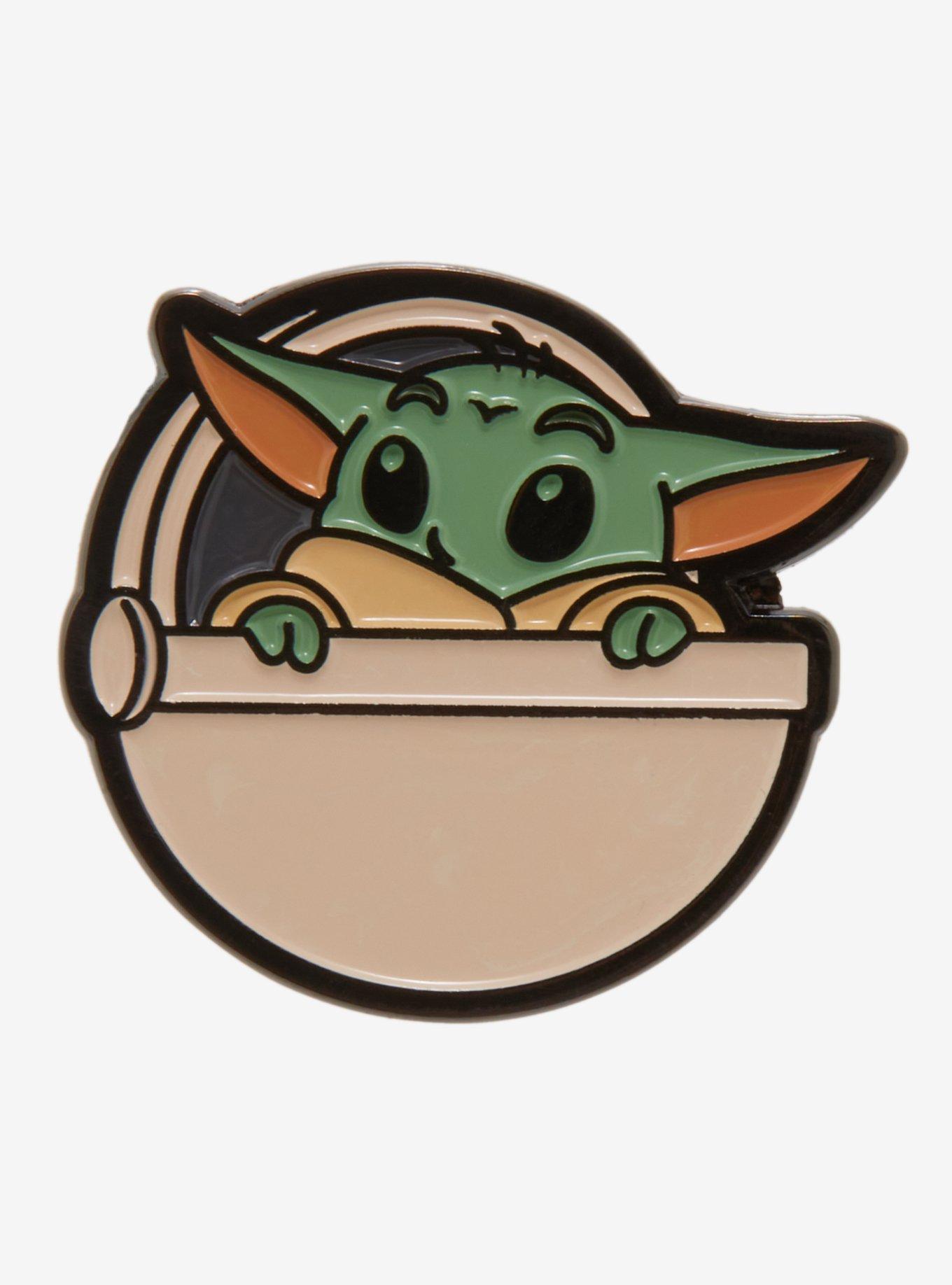 Star Wars The Mandalorian Chibi Grogu Enamel Pin - BoxLunch Exclusive , , hi-res