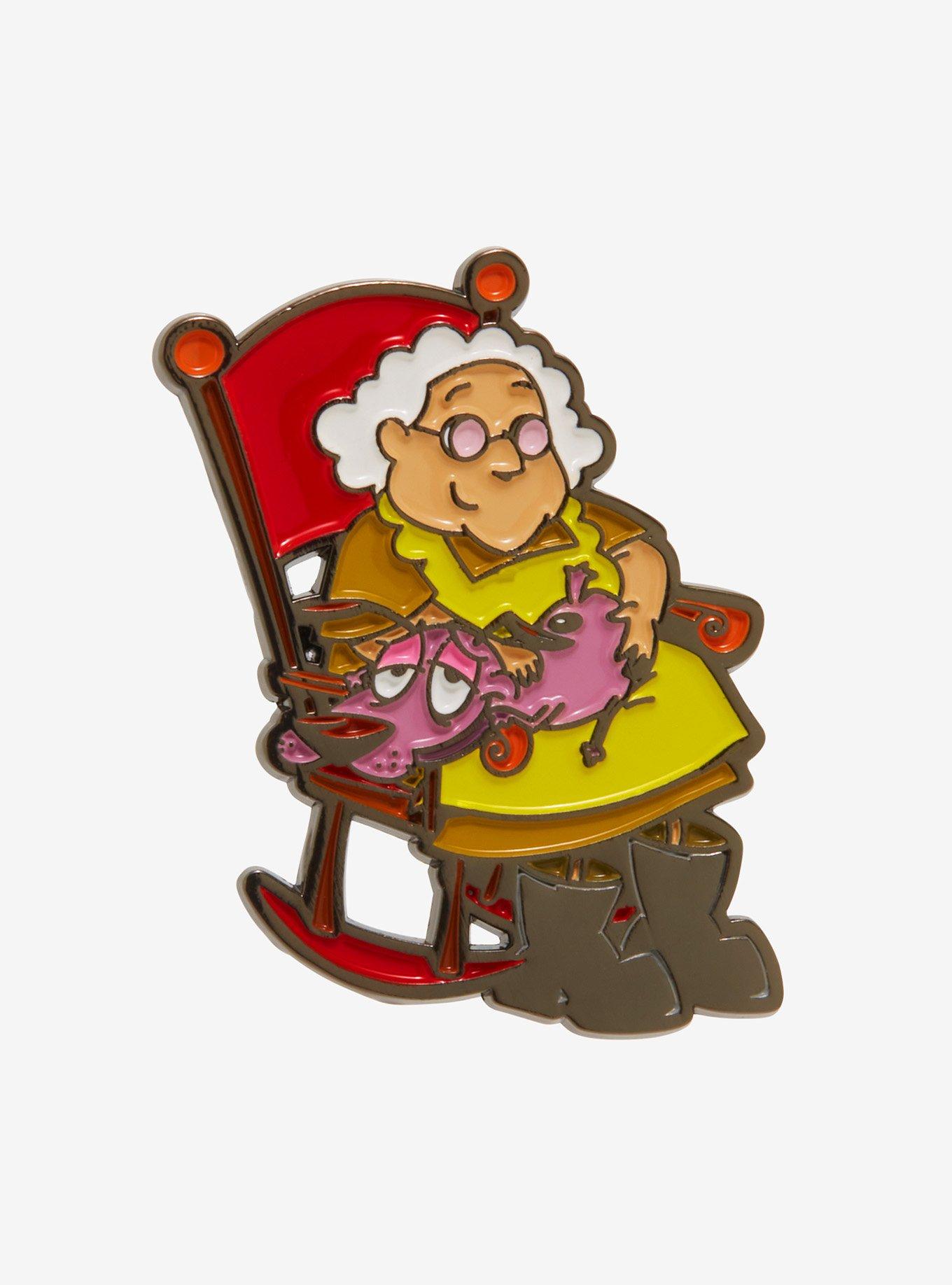 Courage the Cowardly Dog Muriel & Courage Rocking Chair Enamel Pin - BoxLunch Exclusive, , hi-res