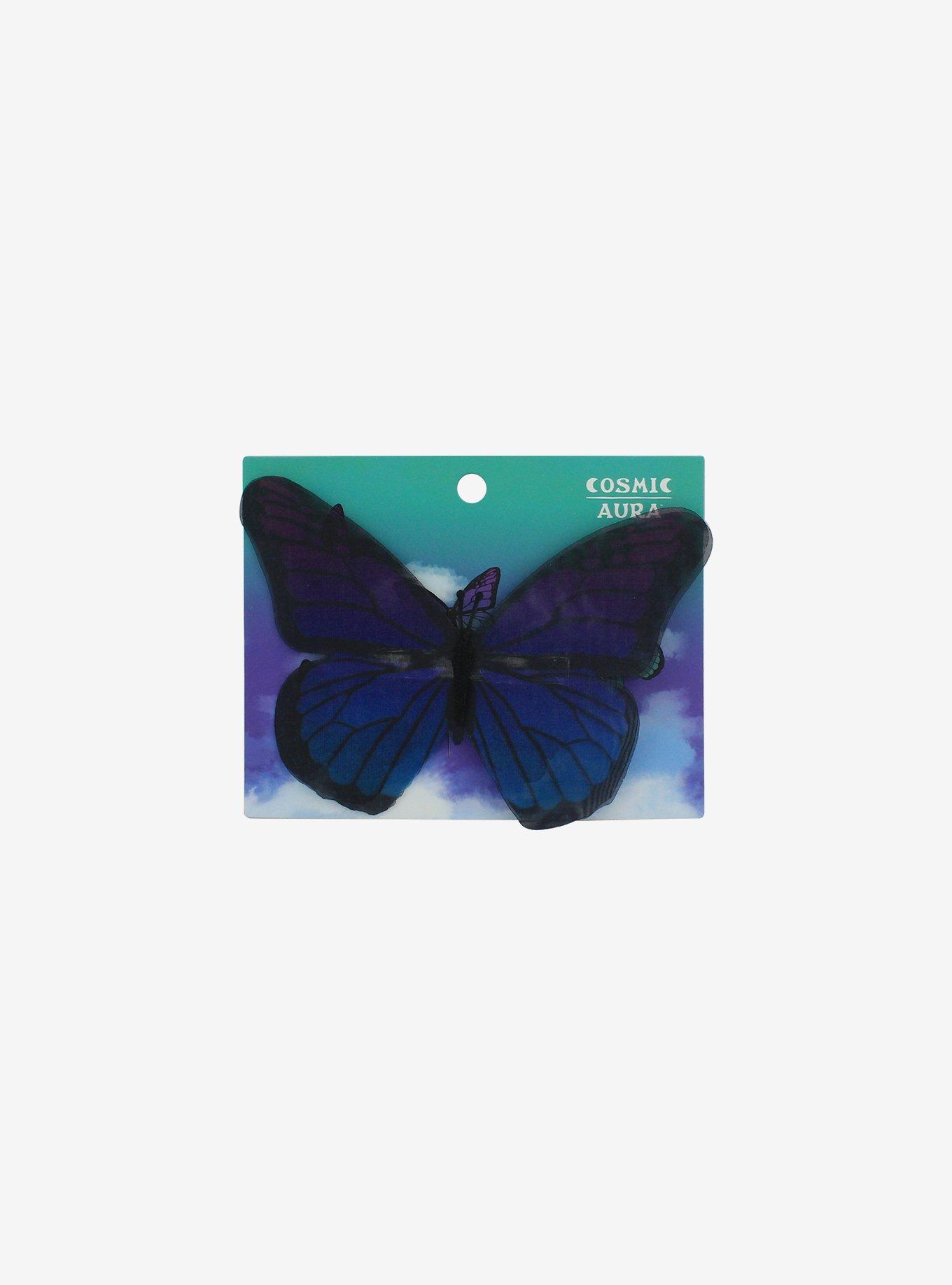 Blue & Purple Butterfly Hair Clip, , hi-res