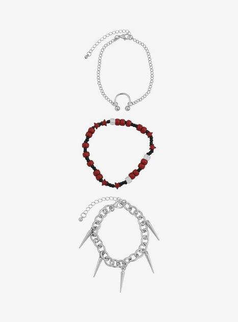 Spike Chain Bracelet Set | Hot Topic