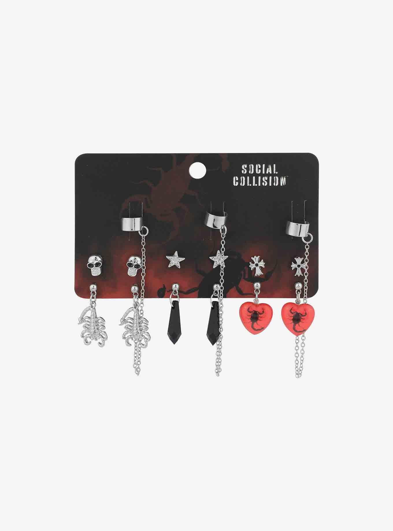 Scorpion Skull Cuff Earring Set, , hi-res