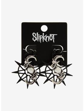 Slipknot Logo Nonagram Hoop Earrings, , hi-res