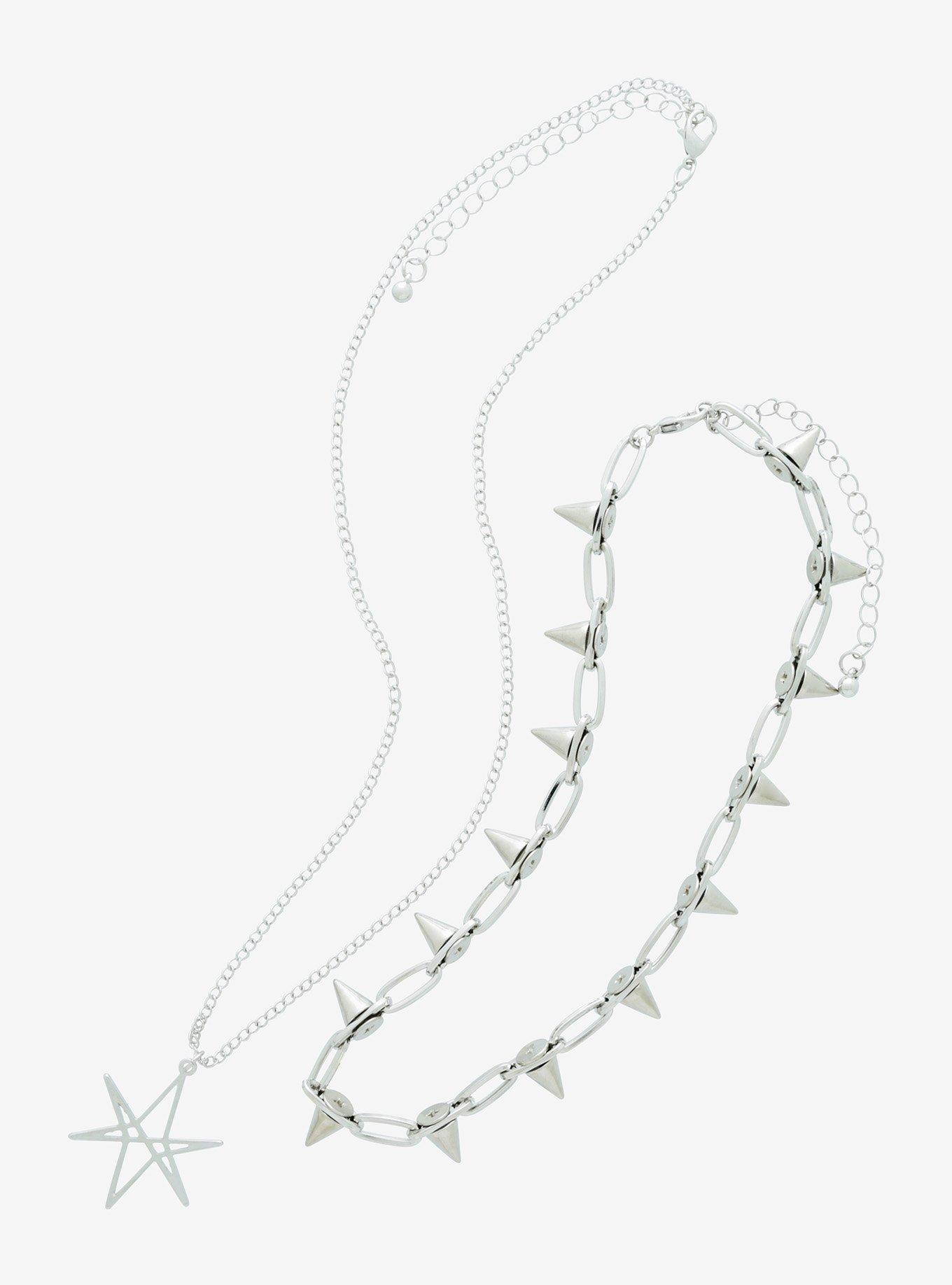 Bring Me The Horizon Logo Spike Necklace Set, , hi-res