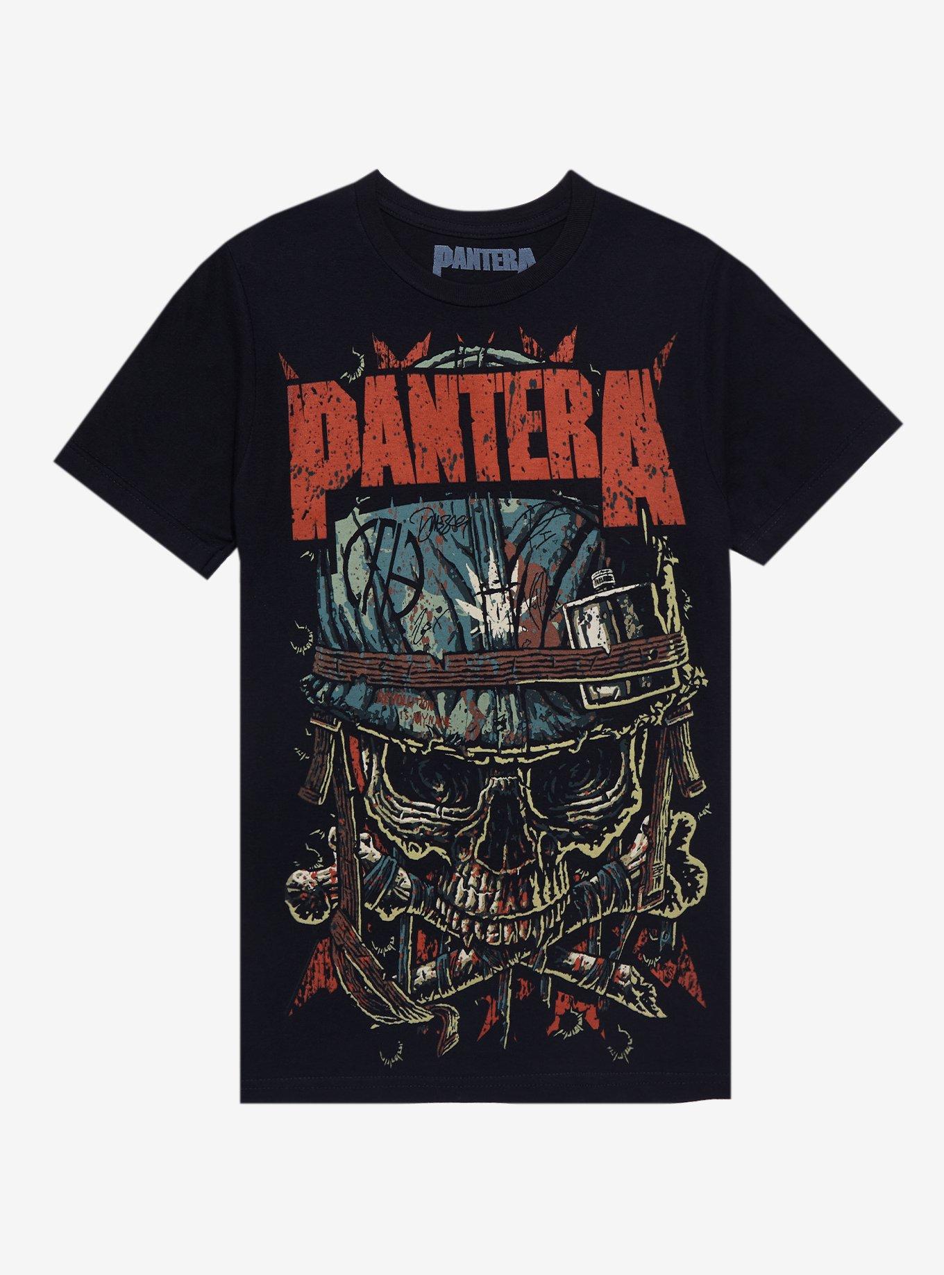 Pantera Army Skull Boyfriend Fit Girls T-Shirt, BLACK, hi-res