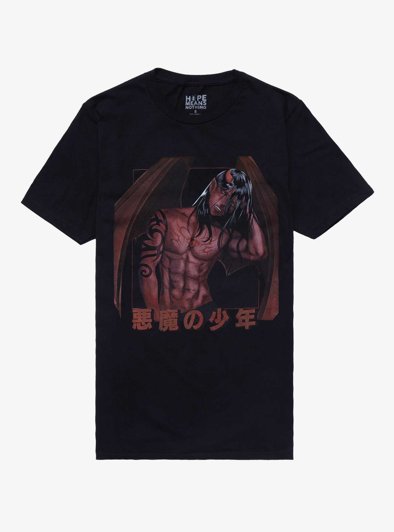 Demon Anime Babe Boyfriend Fit Girls T-Shirt, , hi-res