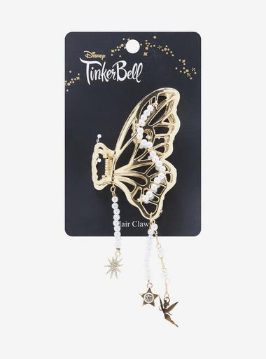 Disney Peter Pan Tinker Bell Golden Butterfly Claw Hair Clip with Charm Disney Peter Pan Tinker Bell Gold Butterfly Claw Clip with  main image 4