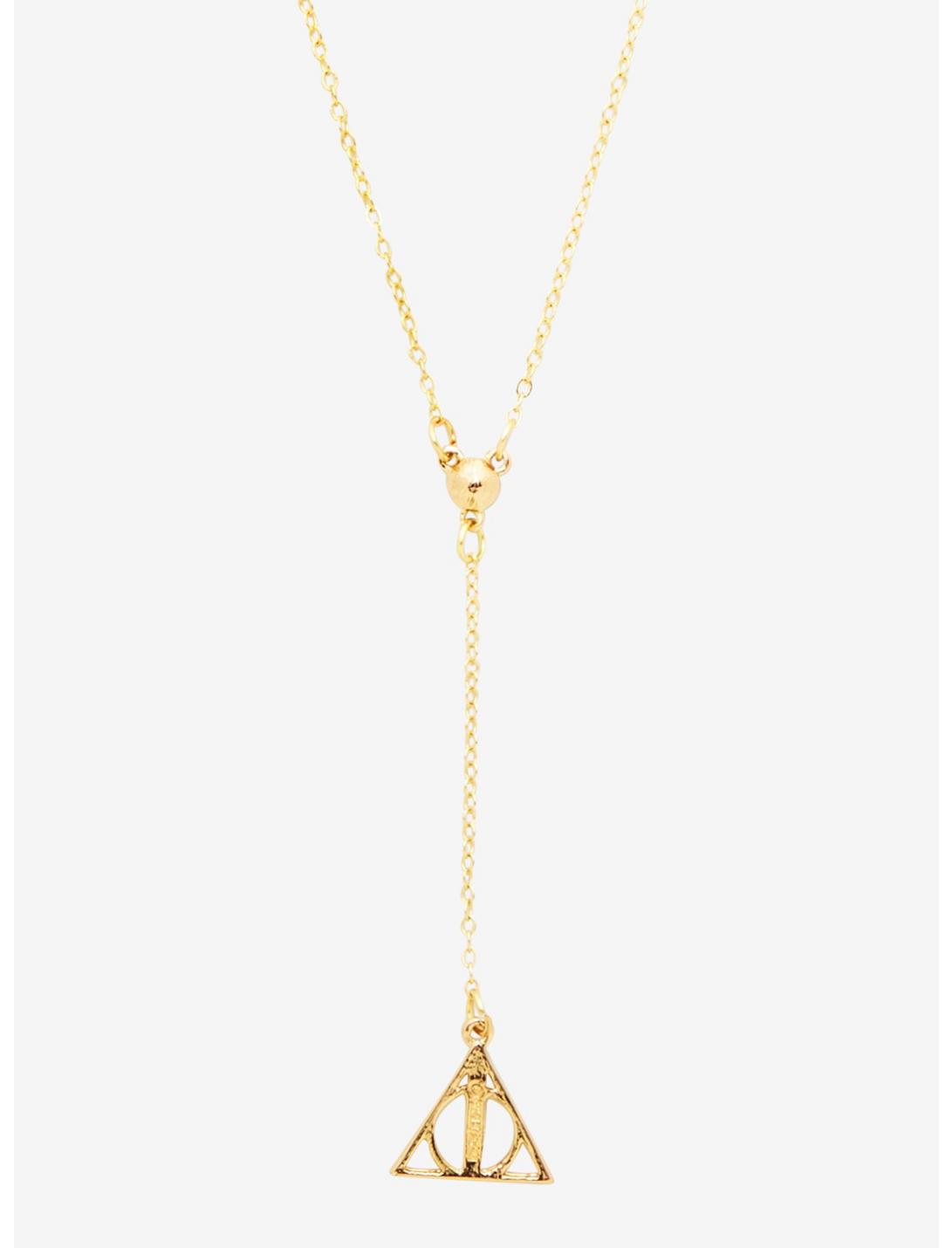 Harry Potter Deathly Hallows Lariat Necklace, , hi-res