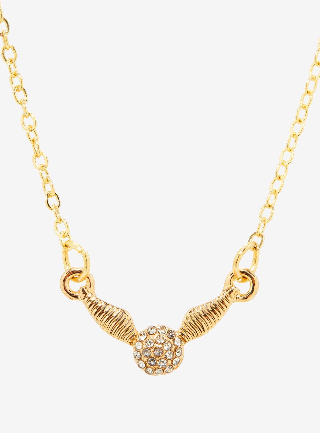 Harry Potter Golden Snitch Bejeweled Necklace