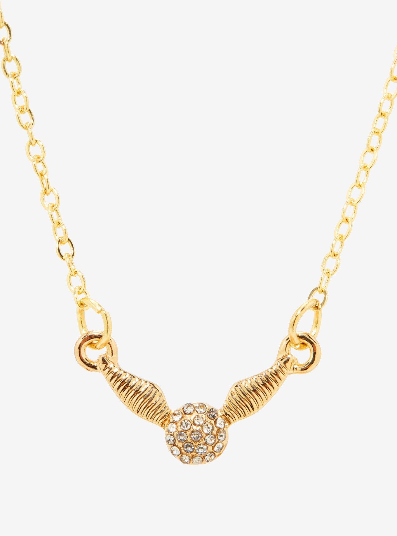Harry Potter Golden Snitch Bejeweled Necklace, , hi-res