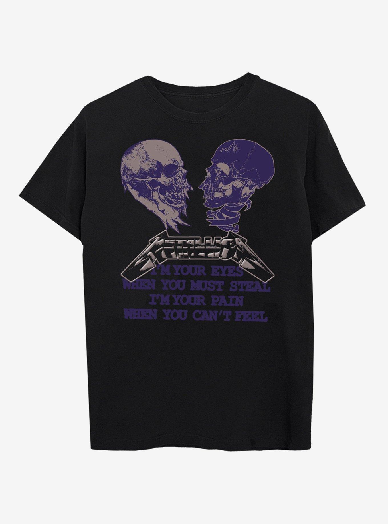 Metallica Sad But True Lyrics Boyfriend Fit Girls T-Shirt, BLACK, hi-res