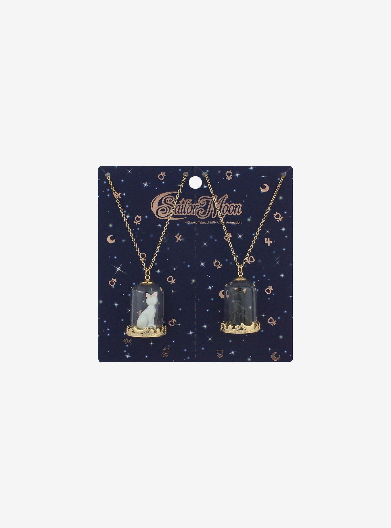 Sailor Moon Luna Artemis Dome Best Friend Necklace Set