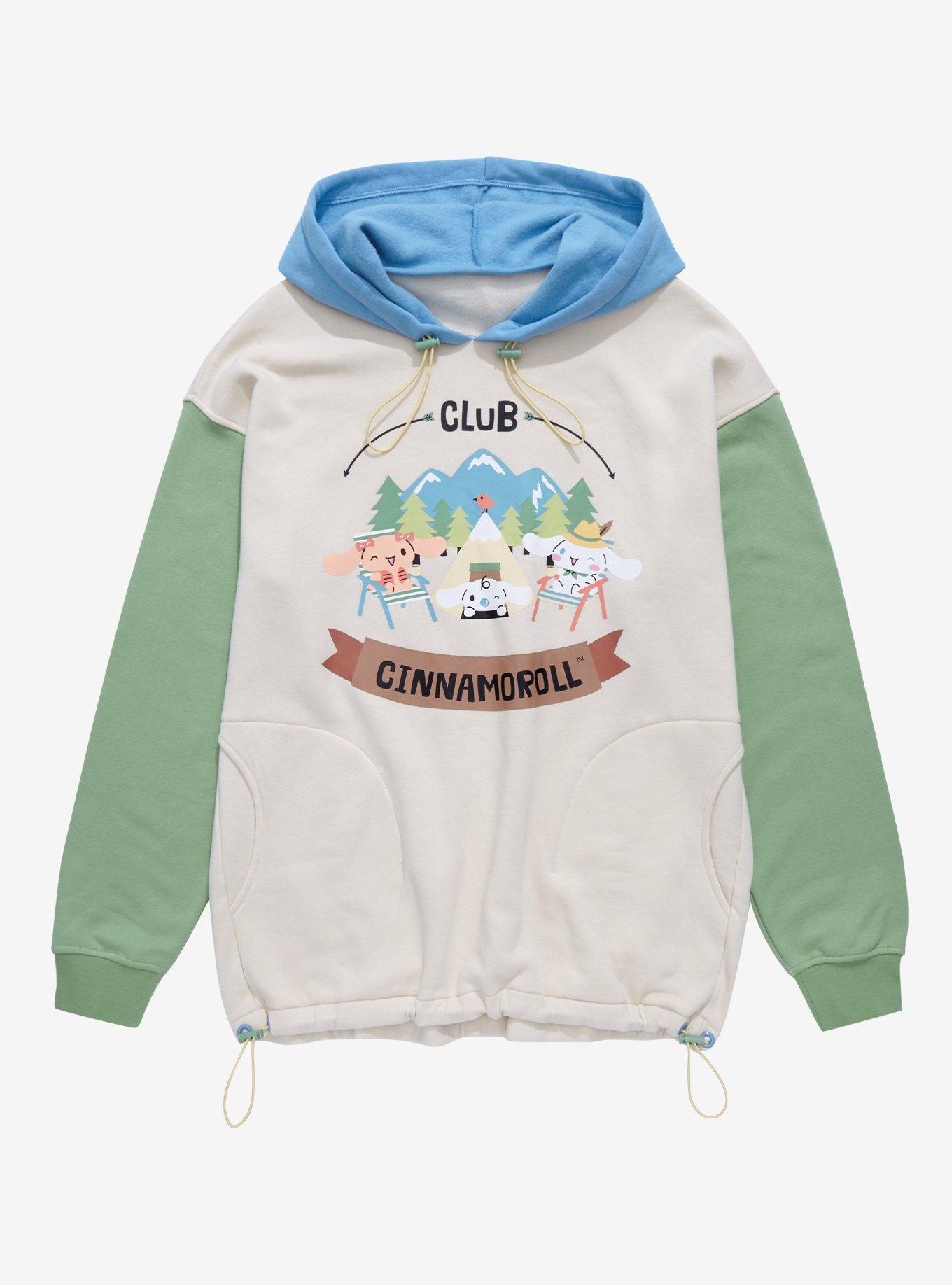 Sanrio Cinnamoroll Camping Club Cinnamoroll Color Block Hoodie - BoxLunch Exclusive, MULTI, hi-res