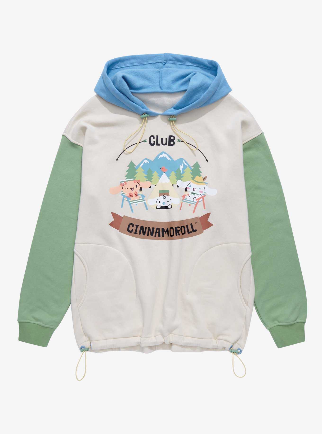 Sanrio Cinnamoroll Camping Club Cinnamoroll Color Block Hoodie - BoxLunch Exclusive, , hi-res