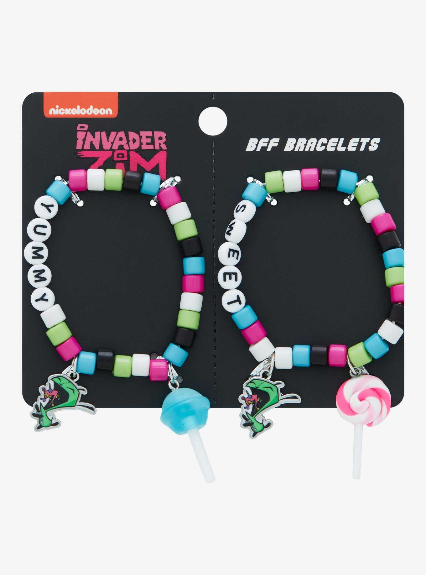 Invader Zim GIR Candy Best Friend Beaded Bracelet Set, , hi-res