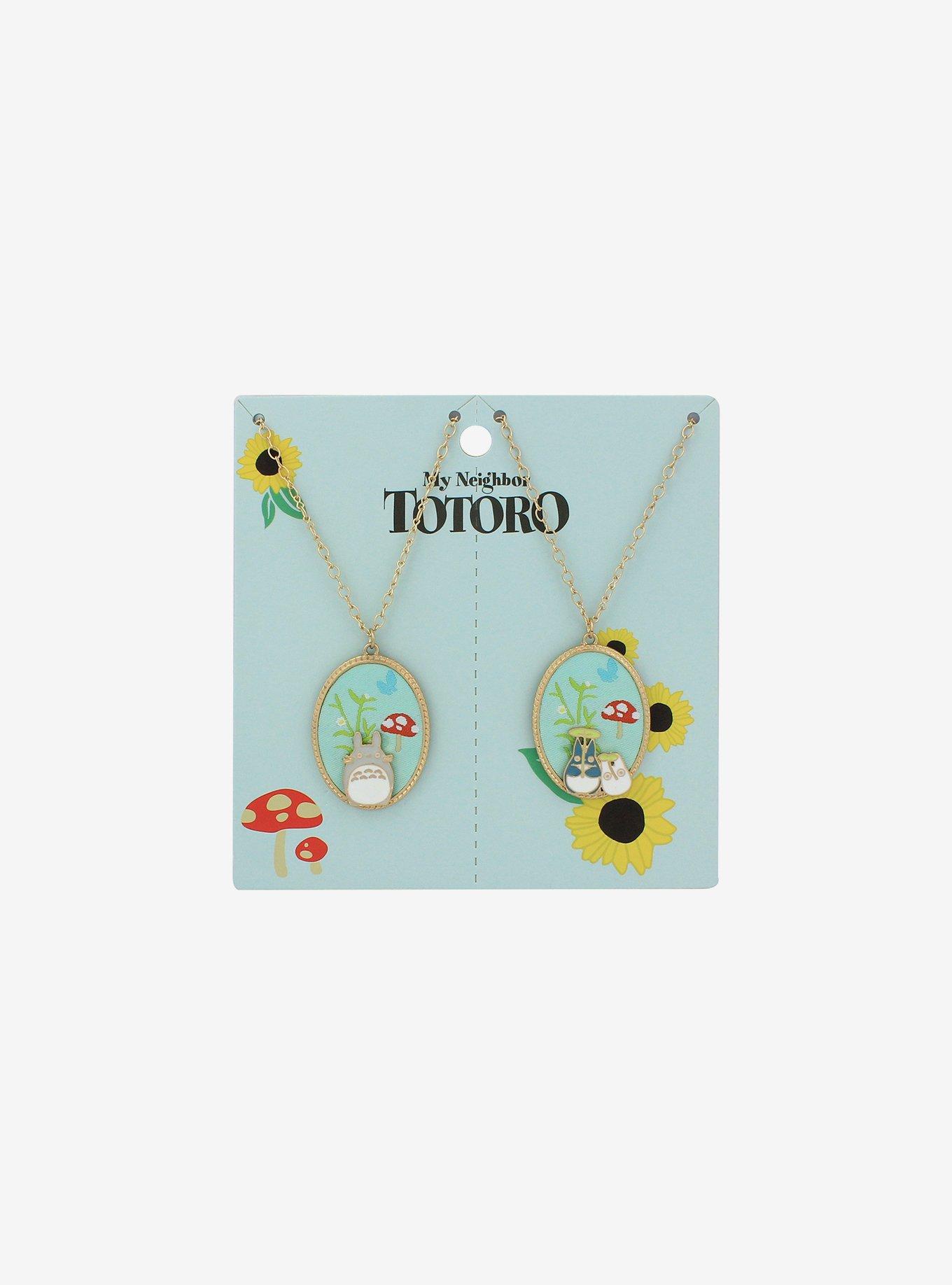 Studio Ghibli My Neighbor Totoro Embroidered Pendant Best Friend Necklace Set, , hi-res
