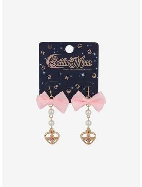 Sailor Moon Cosmic Heart Compact Bow Earrings, , hi-res