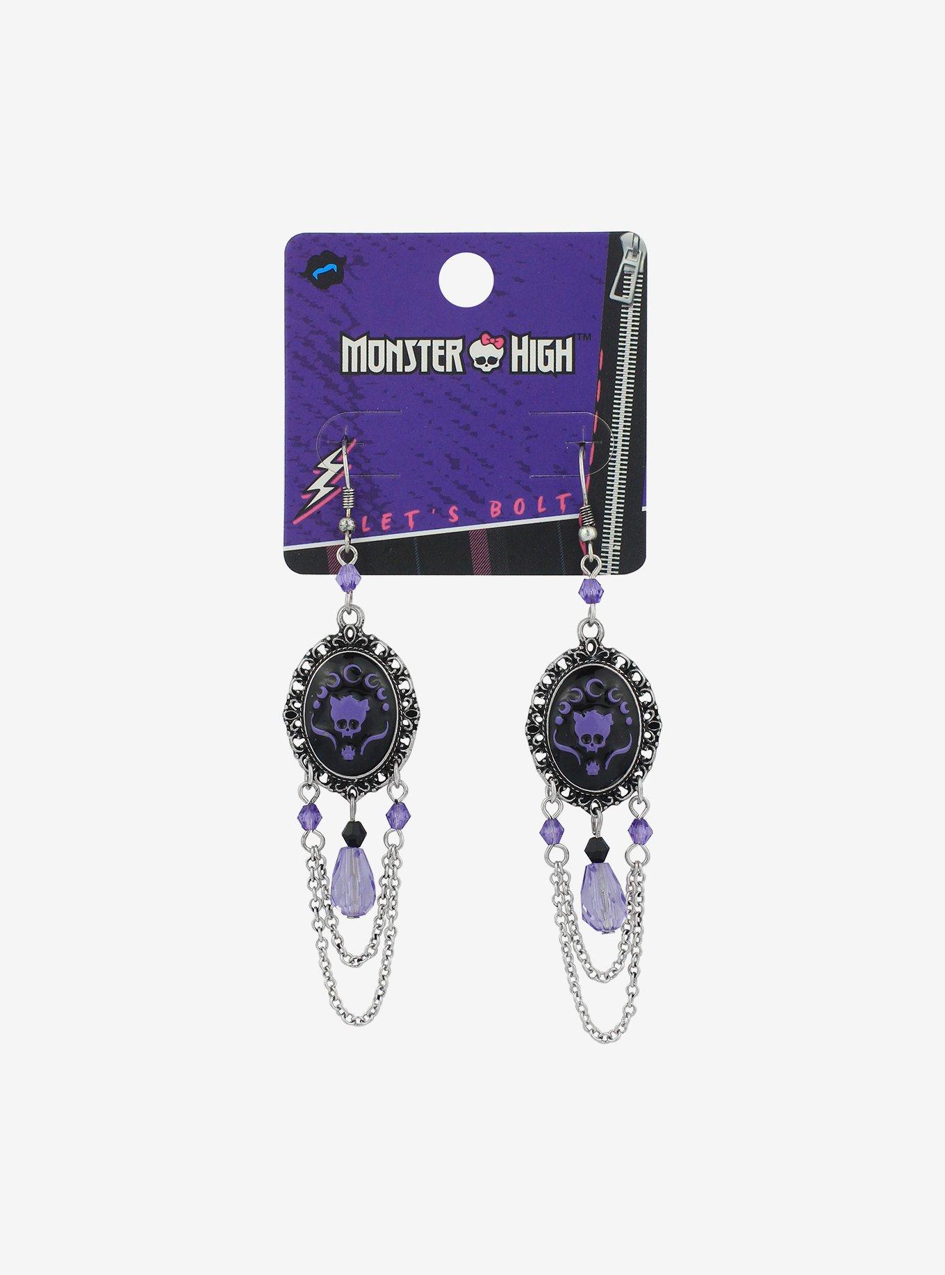 Monster High Clawdine Cameo Earrings, , hi-res