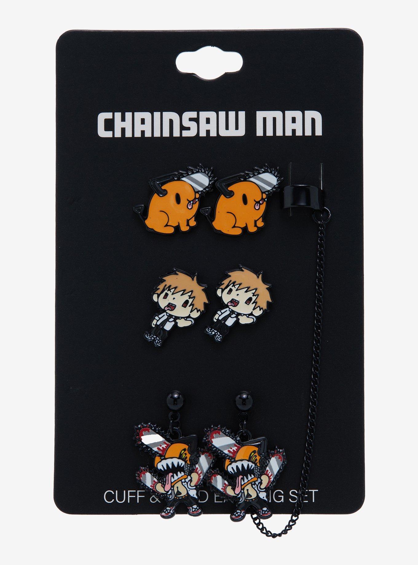 Chainsaw Man Character Stud & Cuff Earring Set, , hi-res